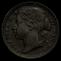 1876 Queen Victoria Bronze Third Farthing Obverse