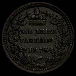 1876 Queen Victoria Bronze Third Farthing Reverse