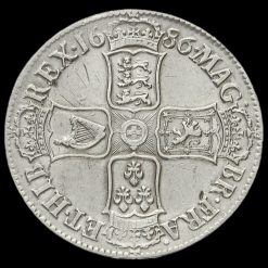 1686 James II Early Milled Silver Crown Reverse