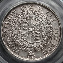 1816 George III Milled Silver 'Bull Head' Half Crown Reverse