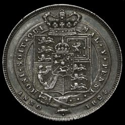 1824 George IV Milled Silver Shilling Reverse