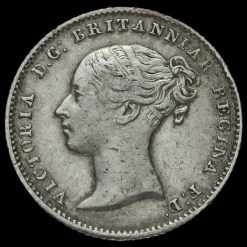 1842 Queen Victoria Young Head Silver Fourpence / Groat Obverse