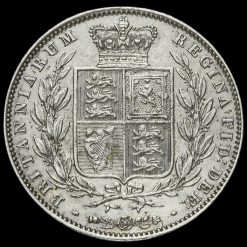 1845 Queen Victoria Young Head Silver Half Crown Reverse