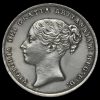 1845 Queen Victoria Young Head Silver Shilling Obverse