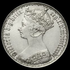 1886 Queen Victoria Gothic Florin Obverse