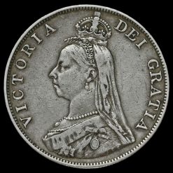 1890 Queen Victoria Jubilee Head Silver Double Florin Obverse
