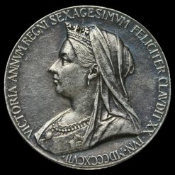 1897 Queen Victoria Official Diamond Jubilee Silver Medal Obverse