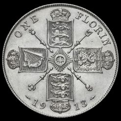 1913 George V Silver Florin Reverse