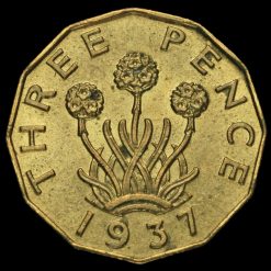 1937 George VI Brass Threepence Reverse