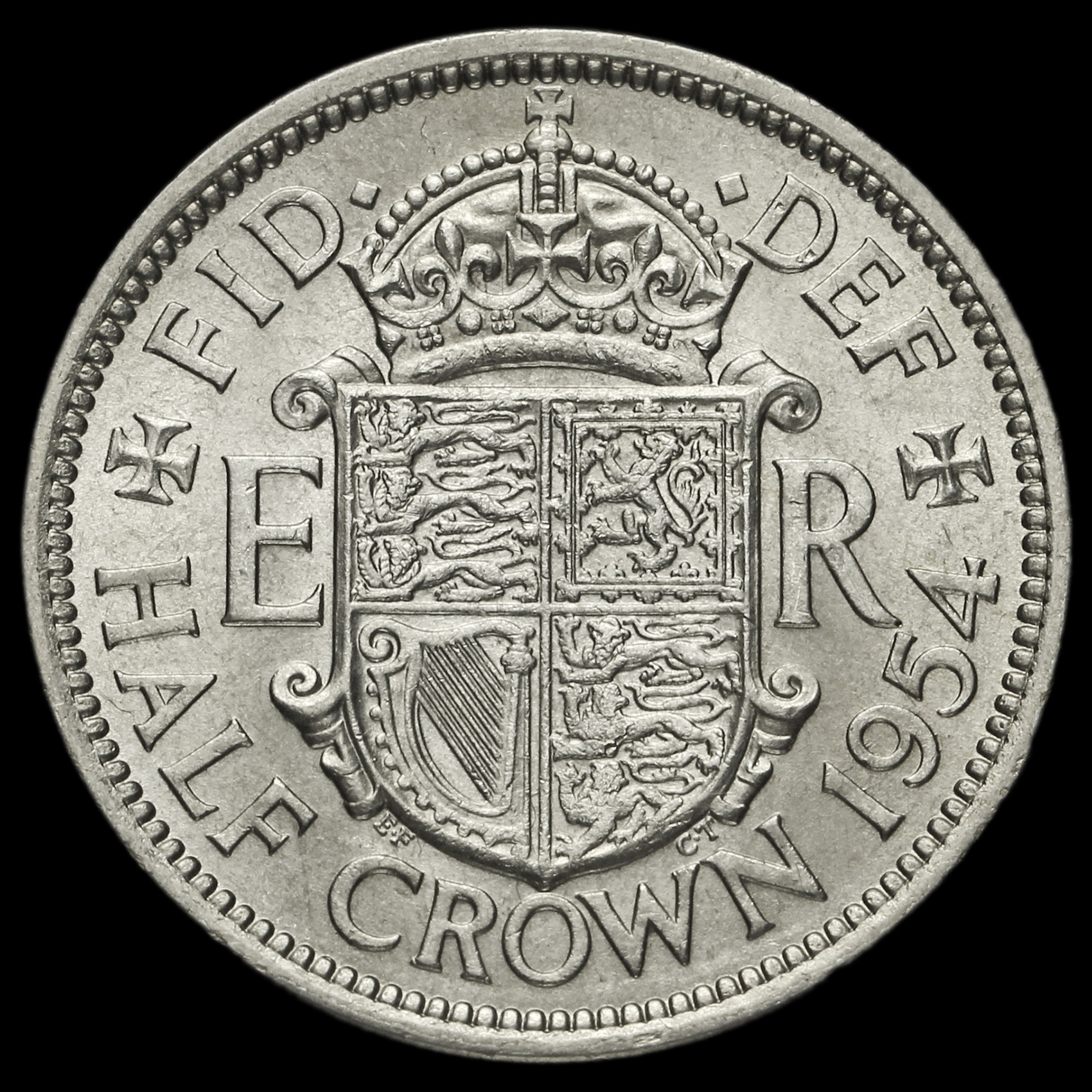 1954 Queen Elizabeth II Half Crown, A/UNC