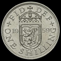 1959 Queen Elizabeth II Scottish Shilling Reverse