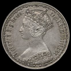 1880 Queen Victoria Gothic Florin Obverse