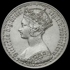 1881 Queen Victoria Gothic Florin Obverse