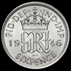 1946 George VI Silver Sixpence Reverse