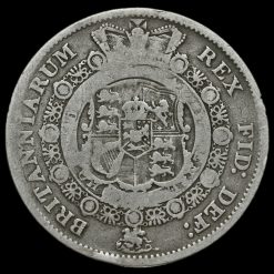 1816 George III Milled Silver 'Bull Head' Half Crown Reverse