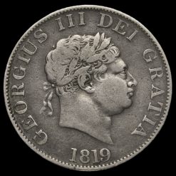 1819 George III Milled Silver Half Crown Obverse