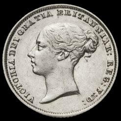 1856 Queen Victoria Young Head Silver Sixpence Obverse
