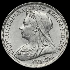 1900 Queen Victoria Veiled Head Silver Shilling Obverse
