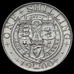 1900 Queen Victoria Veiled Head Silver Shilling Reverse