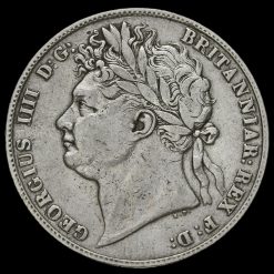1823 George IV Milled Silver Half Crown Obverse