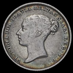 1839 Queen Victoria Young Head Silver Sixpence Obverse