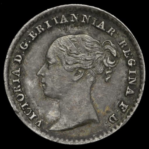 1846 Queen Victoria Young Head Silver Maundy Penny Obverse