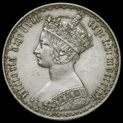 1865 Queen Victoria Gothic Florin Obverse