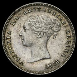 1880 Queen Victoria Silver Maundy Fourpence Obverse