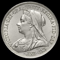 1898 Queen Victoria Veiled Head Silver Shilling Obverse