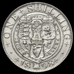 1898 Queen Victoria Veiled Head Silver Shilling Reverse