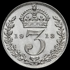 1913 George V Silver Threepence Reverse