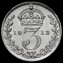 1913 George V Silver Threepence Reverse