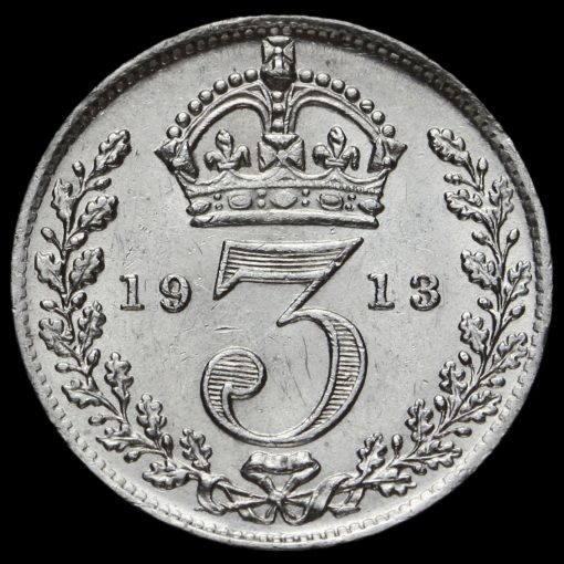 1913 George V Silver Threepence Reverse