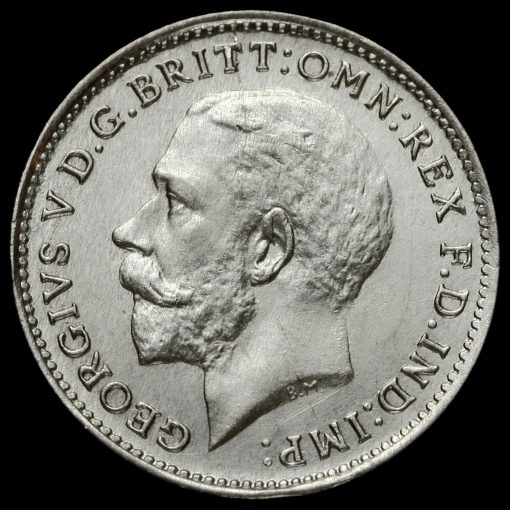 1921 George V Silver Threepence Obverse
