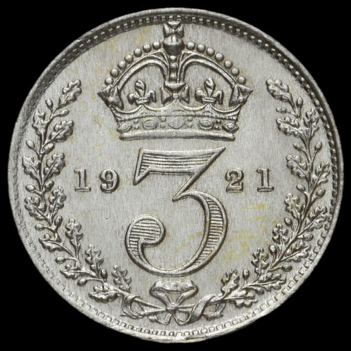 1921 George V Silver Threepence Reverse