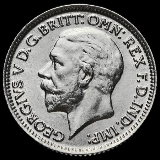 1929 George V Silver Sixpence Obverse