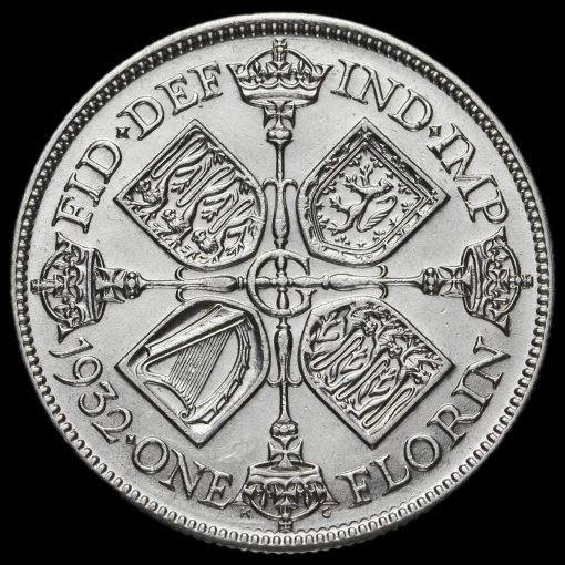 1932 George V Silver Florin Reverse