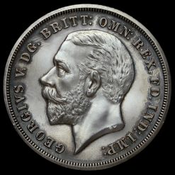 1935 George V Rocking Horse Raised Edge Silver Proof Crown Obverse