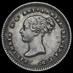 1841 Queen Victoria Young Head Silver Maundy Twopence Obverse