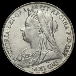 1900 Queen Victoria Veiled Head LXIII Crown Obverse