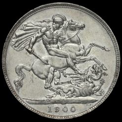 1900 Queen Victoria Veiled Head LXIII Crown Reverse