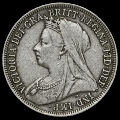 1900 Queen Victoria Veiled Head Silver Shilling Obverse