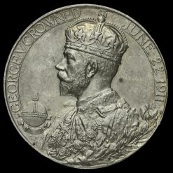 1911 George V Coronation Official Silver Medal Obverse