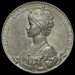 1911 George V Coronation Official Silver Medal Reverse