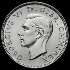 1939 George VI Silver Two Shilling Coin / Florin Obverse