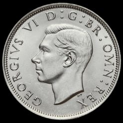 1943 George VI Silver Half Crown Obverse