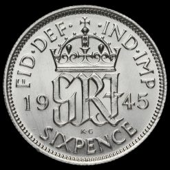 1945 George VI Silver Sixpence Reverse