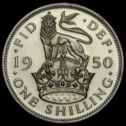 1950 George VI Proof English Shilling Reverse