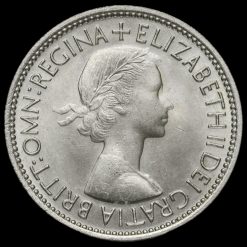 1953 Elizabeth II Two Shillings Coin / Florin Obverse