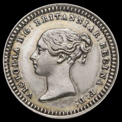 1838 Queen Victoria Young Head Silver Three-Halfpence Obverse